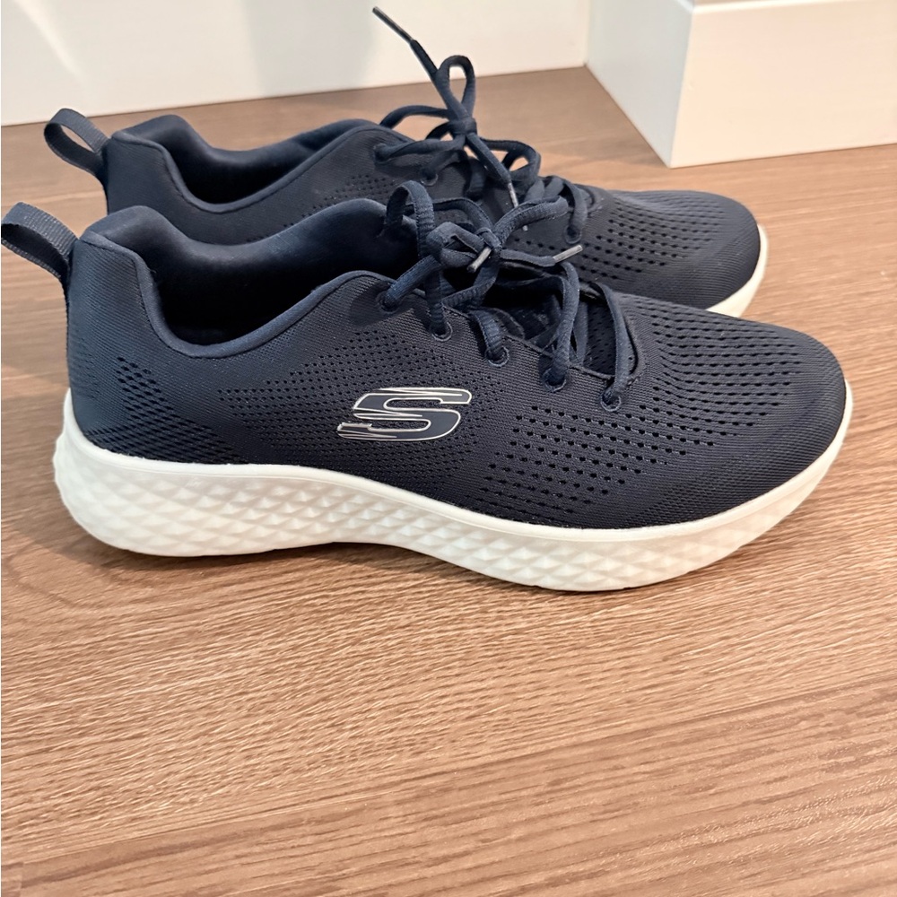 Skechers Dark Blue Sneakers with White Soles